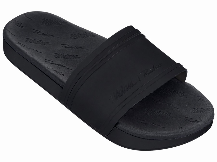 Chanclas De Baño Melissa Rider Mujer - Negras - Argentina EPW-506417